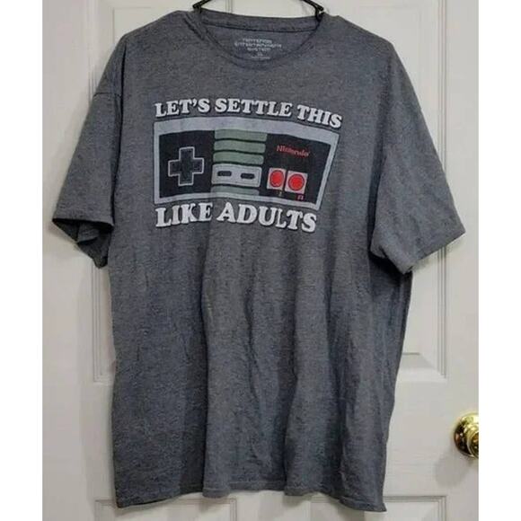 NES Nintendo Controller Grey Graphic Tee Men's XL - Picture 1 of 4